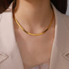 Stainless Steel Snake Chain Necklace – Unisex 2mm 3mm 4mm 5mm Silver-Tone or Gold-Plated Choker