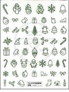Pink Christmas Tree 5D Embossed Nail Art Stickers – Snowflake & Star Self-Adhesive Decals (4.06 x 3.15 in / 10.3 x 8 cm)