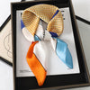 Satin Square Scarf 70cm (27.6 in) Silk-Look Polyester Neck & Hair Tie Bandana for Women Floral Headscarf Hijab