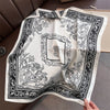 Polyester Satin-Look Square Scarf 70 x 70 cm (27.6 x 27.6 in), Cat Print Headscarf, Neck Wrap, Bandana for Women