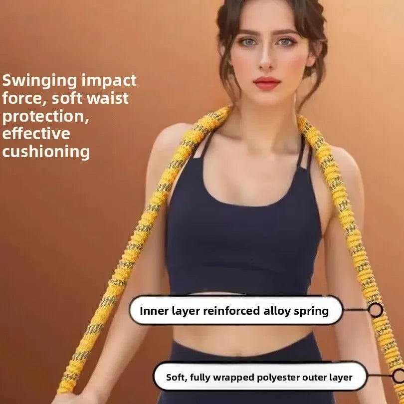 Soft Spring Hula Hoop for Weight Loss - Slimming Waist & Belly Fitness Hoop for Home Cardio