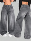 Women's Oversized Baggy Wide-Leg Cargo Jeans with Pockets, Hip Hop Street Style (Unisex)
