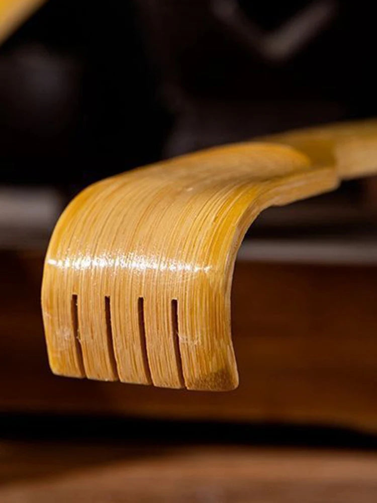 Bamboo Back Scratcher Stick with Massage Roller – Long Wooden Back Scratcher for Men & Women