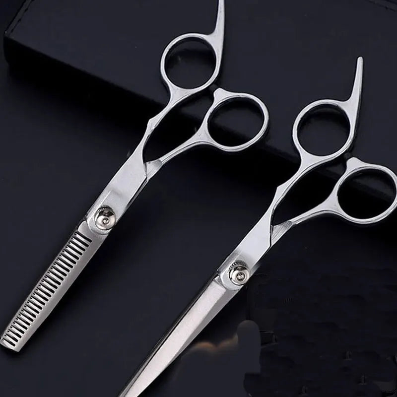 Professional 6-Inch (17 cm) Hairdressing Scissors Set - Barber Thinning and Cutting Salon Shears