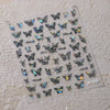 Gold Snowflake & Snowman 3D Self-Adhesive Christmas Nail Stickers with Rhinestones, 10.3 x 8 cm (4.06 x 3.15 in) Sheet