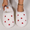 Women's Heart-Shaped Winter Slippers Soft Silent Sole Indoor Cozy House Shoes