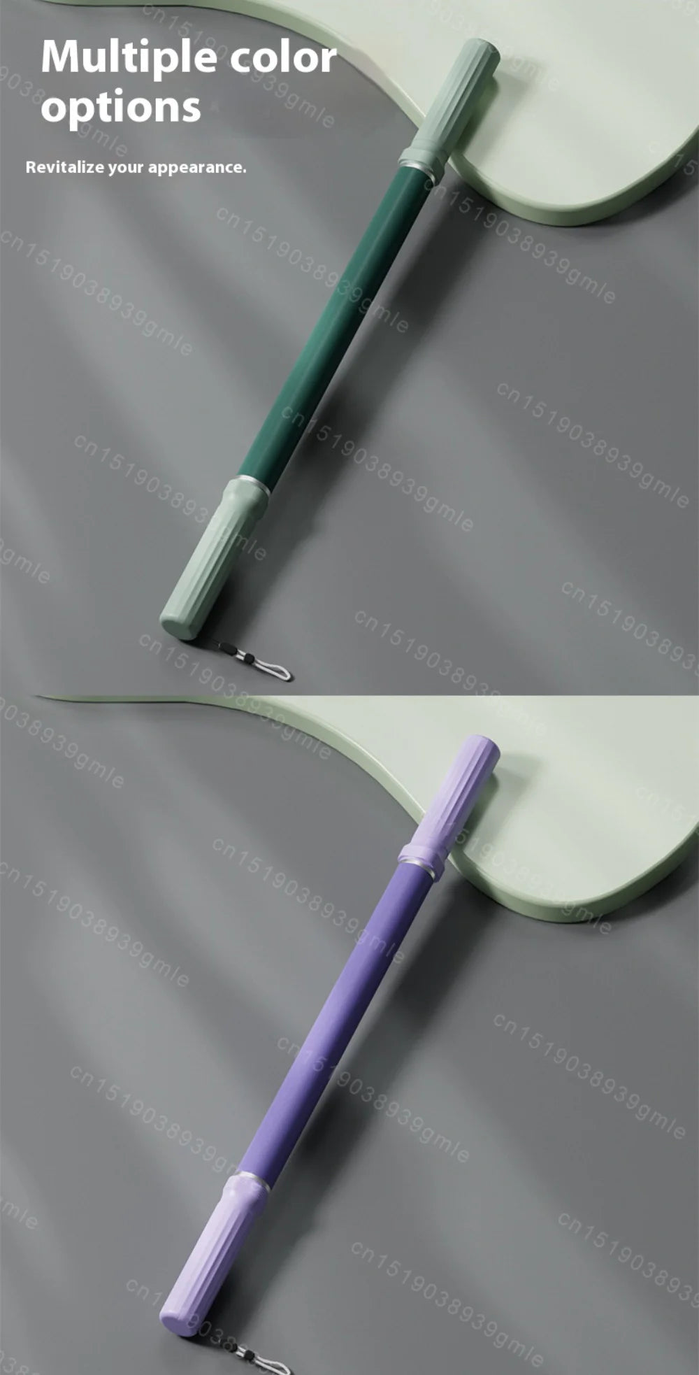 Stainless Steel Myofascial Massage Roller Bar - Yoga Fascia Stick for Leg Stretching & Muscle Release