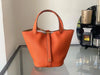 Genuine Soft Cowhide Bucket Bag – Small Leather Handbag (H 19 cm / 7.5 in) – Luxury Commuter Gift for Women
