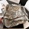 Satin-Look Square Scarf 27.6 x 27.6 in (70 x 70 cm) Cat Print Headscarf, Neck Wrap & Bandana for Women