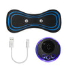 19-Level EMS Neck Massager Patch – 8-Mode Electric Pulse Muscle Stimulator Gel Pad for Cervical Pain Relief