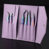 6-Piece Precision Eyelash Tweezers Set for Beginners – Individual & Strip Lash Extensions with Storage Bag