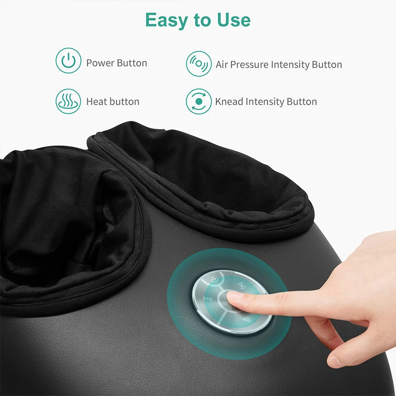 Medcursor Smart Foot Massager — Shiatsu Kneading & Heat, 360° Air Compression, App & Panel Control for Pain Relief