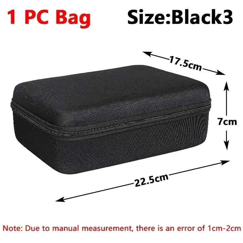 Multi-Size EVA Hard Travel Storage Case — Shockproof Zipper Pouch for Earphones, Makeup & Accessories
