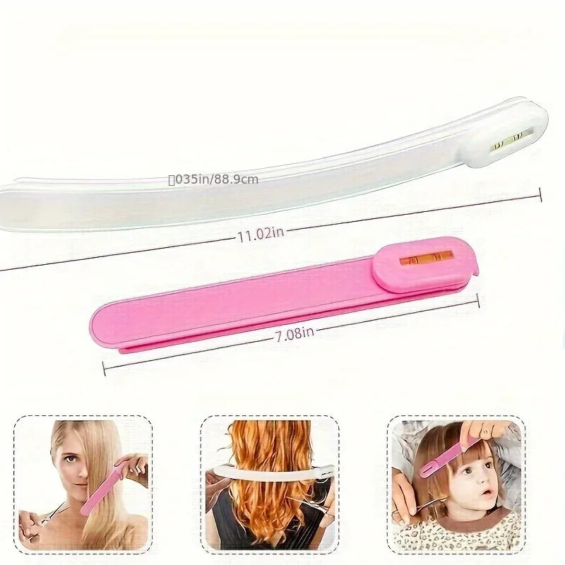 2-Piece DIY Haircut Guide Set – Bangs & Layering Trim Tool for Home & Salon