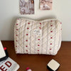Large Capacity Women's Cosmetic Bag - Plaid Zipper Travel Makeup Clutch, Multiple Sizes (Up to 24 x 18 x 7.5 cm | 9.4 x 7.1 x 3.0 in)