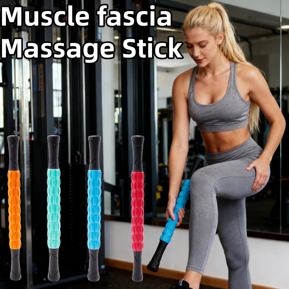 Yoga Massage Stick Roller - Portable Deep Muscle Massage Stick for Soreness Relief & Fascia Release