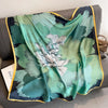 Luxury Horse Print Square Scarf - Vintage Imitation Silk Shawl Head Wrap, Windproof, 110 x 110 cm (43.3 x 43.3 in)