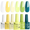 Hema-Free TPO-Free Gel Nail Polish 7.5ml, Glitter Jelly & Nude Shades, Soak-Off UV/LED Full Coverage French