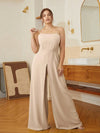 Plus Size Women's Sleeveless Wide Leg High Waist Jumpsuit Casual Solid (XL-3XL)