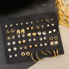 Pearl Geometric Stud Earrings for Women – Round Circle Zinc Alloy Wedding & Party Jewelry