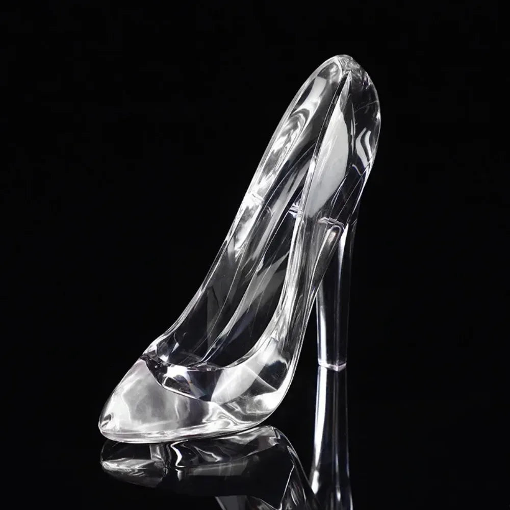 Cinderella Crystal Shoe Miniature Ornament - Acrylic High Heel Figurine for Kids Birthday, Wedding & Home Decor