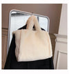 IMYOK Faux Fur Plush Shoulder & Crossbody Tote Bag — Soft Women's Casual Fashion Handbag (Small & Large)