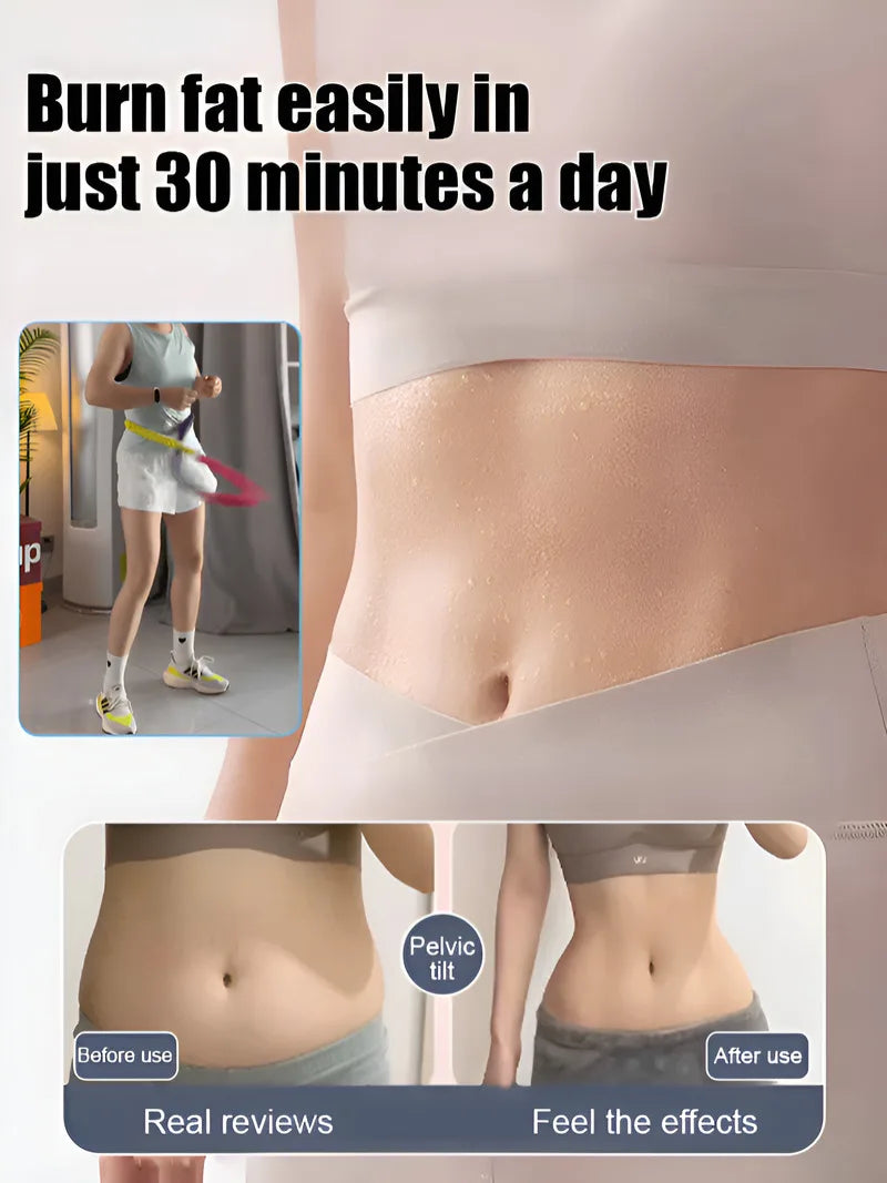 Weighted Tummy Tuck Hoop – Soft Spring Hula Hoop for Waist Training & Home Exercise