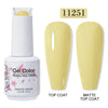 Red Semi-Permanent UV Gel Nail Polish 15ml (0.5 fl oz) Top & Base Hybrid