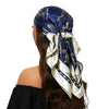 Square Satin Foulard Scarf 90 x 90 cm (35 x 35 in) Neckerchief Bandana Hijab for Women