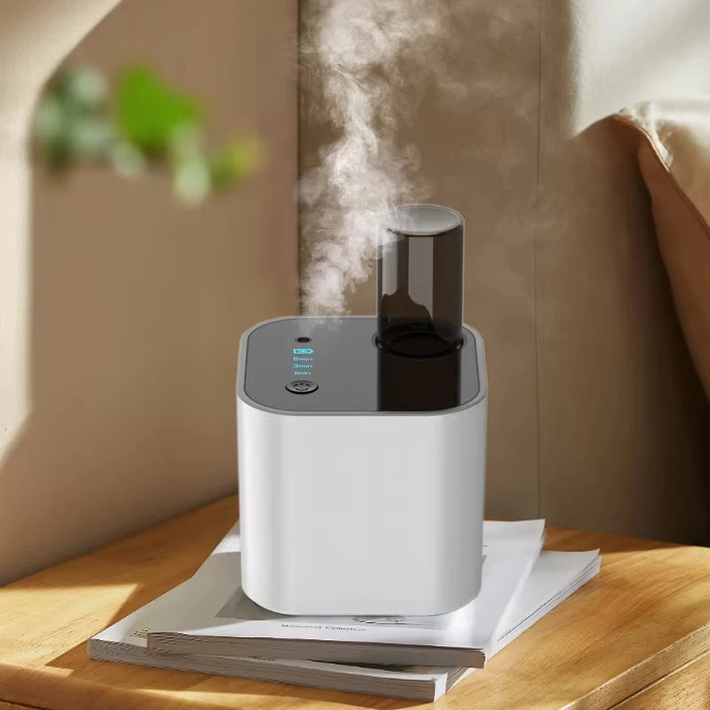 Rechargeable USB Portable Waterless Aroma Diffuser Nebulizer – 10ml Pure Essential Oil Scent for Home & Office