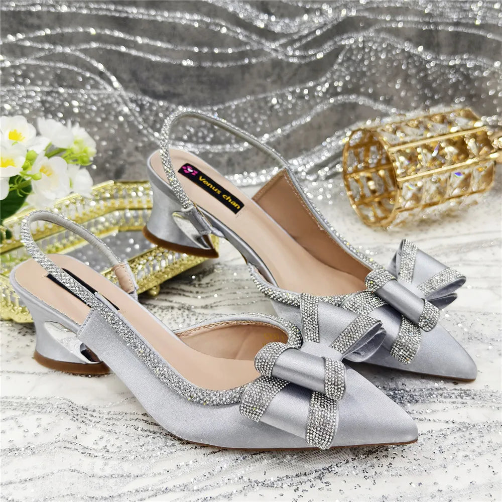 Elegant African-Inspired High Heel Chain Slingback Sandals for Women – Party & Wedding Pumps