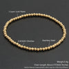 Stackable Stainless Steel Beaded Bracelet – Unisex 2mm/5mm/8mm Ball Beads, Gold & Silver