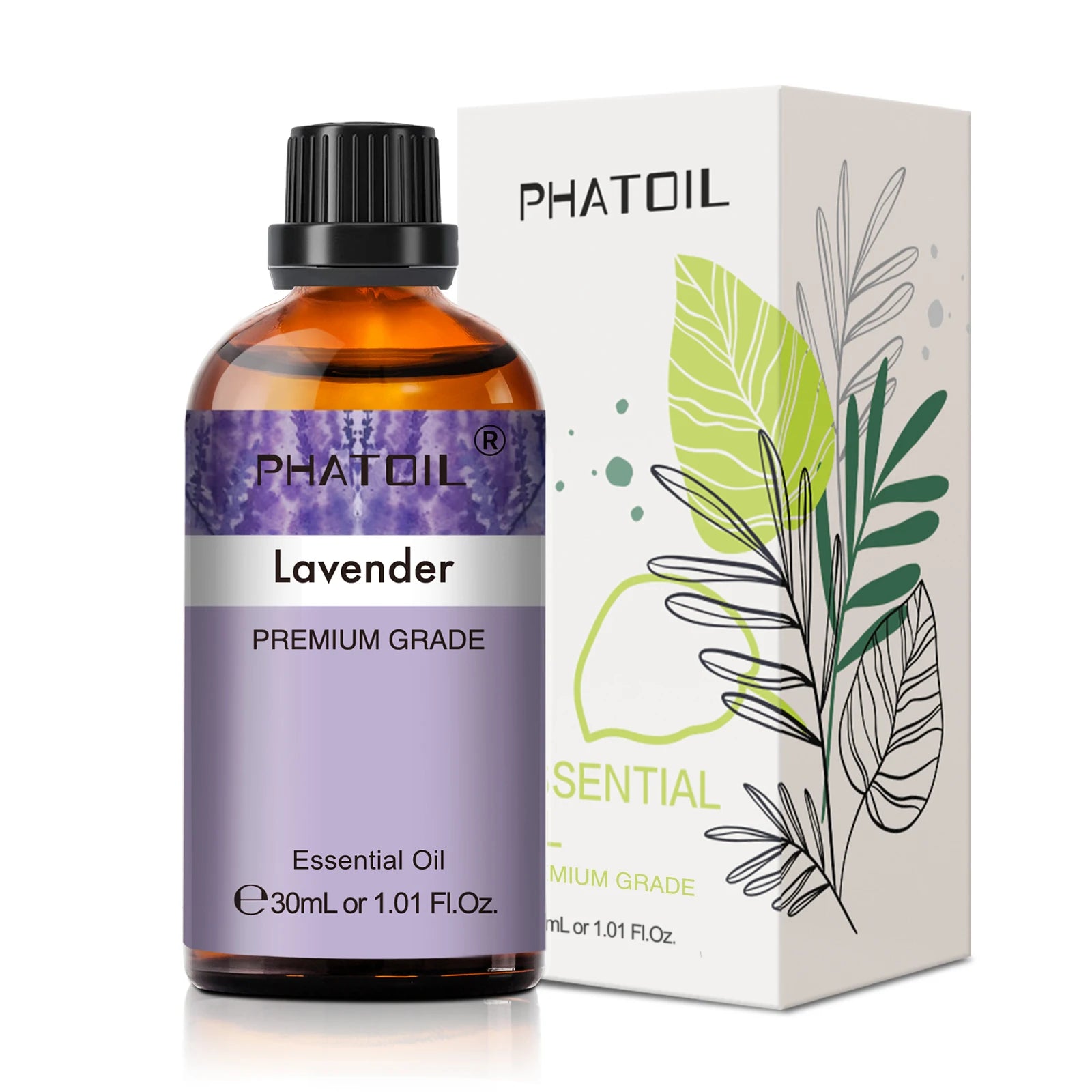 PHATOIL 30ml (1.01 fl oz) Essential Oils – Lavender, Peppermint, Vanilla, Tea Tree, Eucalyptus for Aromatherapy, Diffusers & Candle Making