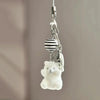 Fluffy 3D Animal Resin Keychain – Alpaca, Elk, Capybara & Goose Cute Bag Charm