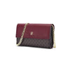 Women's Chain Crossbody Bag – Light Luxury Sequined Letter Flap Clutch with Adjustable Chain Strap