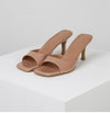 Women's Square Toe High Heel Slip-On Sandals - Elegant Casual Summer Back-Strap