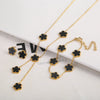 Adjustable Gold-Plated 316L Stainless Steel Clover Flower Bracelet — Five-Leaf Petal Charm for Women, Hypoallergenic Gift