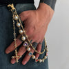 Cross Pendant Imitation Pearl Keychain Belt Chain - Unisex Punk Jeans Hip Hop Waist Chain