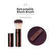 Retractable Hourglass-Style Makeup Brush - Multi-Purpose Synthetic Brush for Foundation, Concealer, Powder, Bronzer, Blush, Eyeshadow, Eyeliner