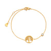 Women's Minimalist Thin Chain Bracelet with Cross, Crescent Moon & Star Charms – Adjustable Stainless Steel Layered Link