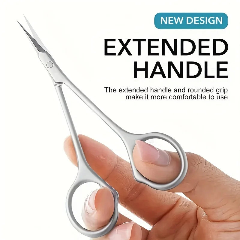 Professional Stainless Steel Cuticle Scissors – Curved Tip Small Manicure & Nail Art Dead Skin Remover