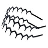 2-Pack Non-Slip Tooth Comb Plastic Headbands for Women & Girls - Fashion Geometric Hairbands