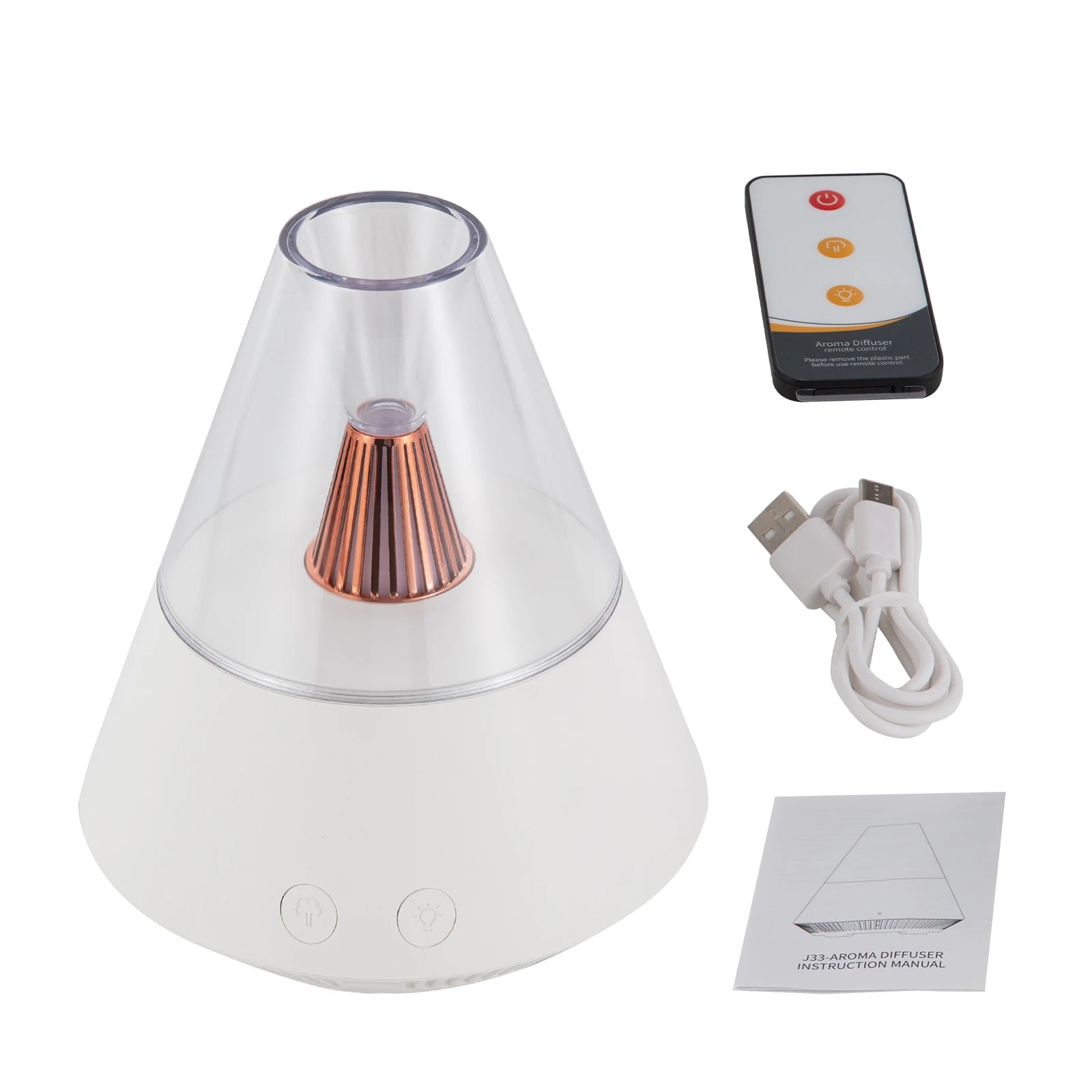 Ultrasonic Aromatherapy Diffuser 150ml — Silent Essential Oil Nebulizer for Living Room, Bedroom, Office