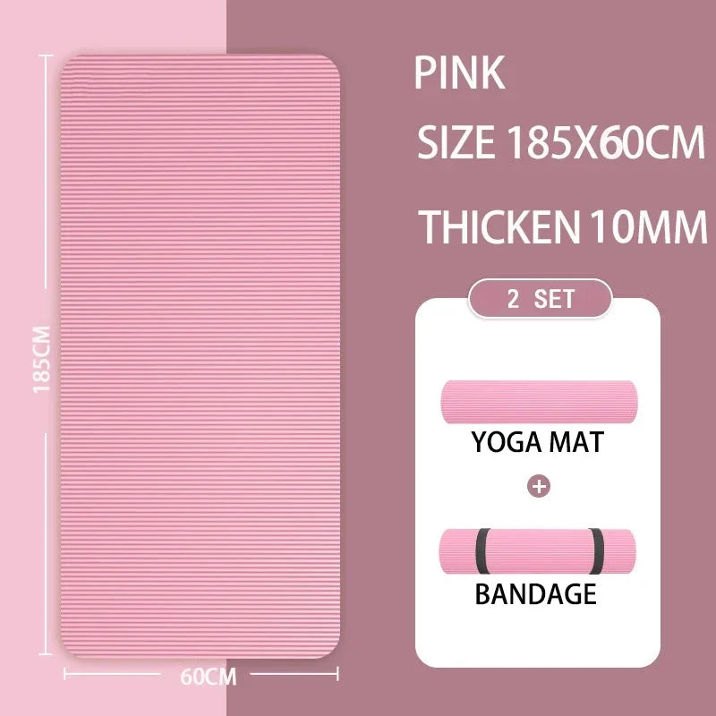 20mm NBR Yoga Mat – 79 x 23.6 x 0.8 in (2000×600×20 mm) Non-Slip Moisture-Proof Exercise & Camping Mat