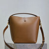 Luxury Leather Bucket Bag for Women – Large-Capacity One-Shoulder Tote & Commuter Messenger