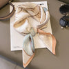 Luxury Horse Print Silk-Feel Square Scarf 70 x 70 cm (27.6 x 27.6 in) – Women's Neck, Hair, Foulard, Bandana