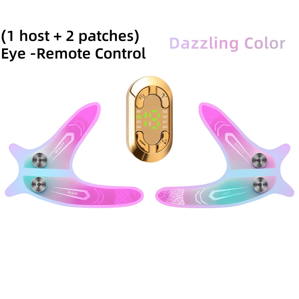 EMS Microcurrent Eye & Face Massager - Eye Lifting Device for Dark Circles, Puffiness & Wrinkle Reduction