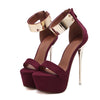 Metal Ankle Strap Platform High Heels 16 cm (6.3 in) Women's Pole Dance Club Platform Sandals