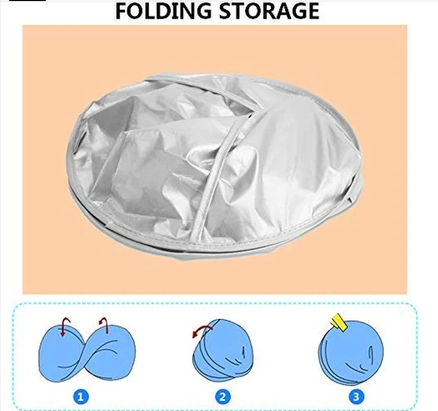 Foldable Hairdressing Cape with Adjustable Velcro Neck – Portable Hair Cutting Apron for Barbers & Salons, Grey