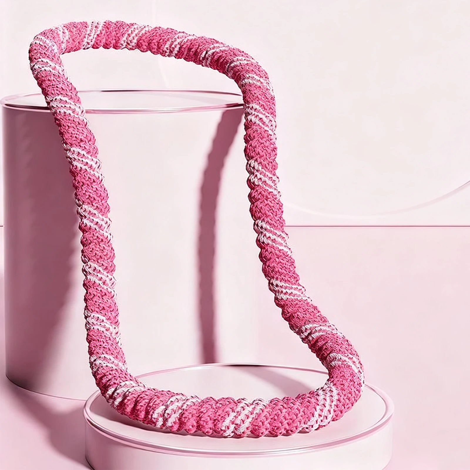 Portable Silent Weighted Hula Hoop 190cm (75in) Foldable Spring Waist Trainer for Core Strength and Waist Slimming